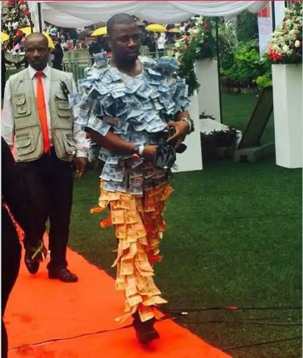 Lol???!!! Popular Herbalist Wears Dress Made Of Money To A Funeral (Photos)